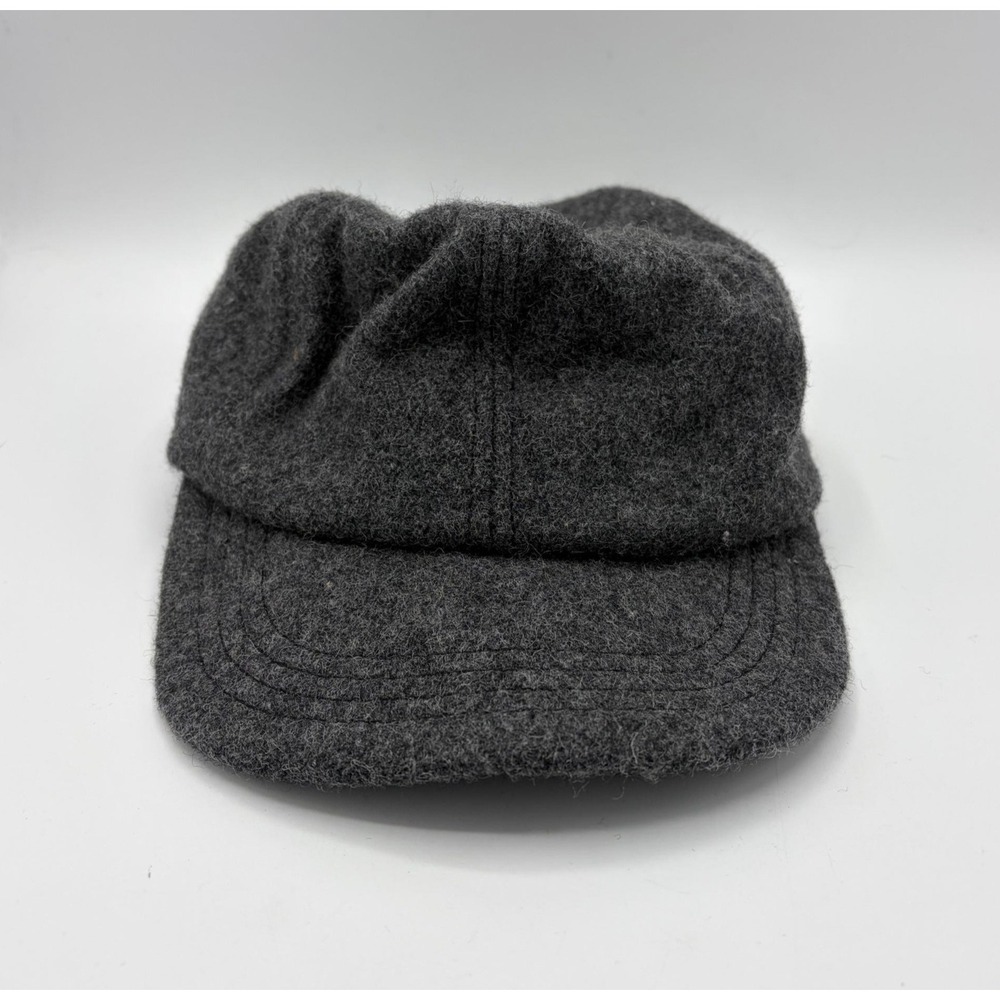 VTG Haband Hat Trapper Fitted Mens XL Gray Wool Ear Flap Winter USA